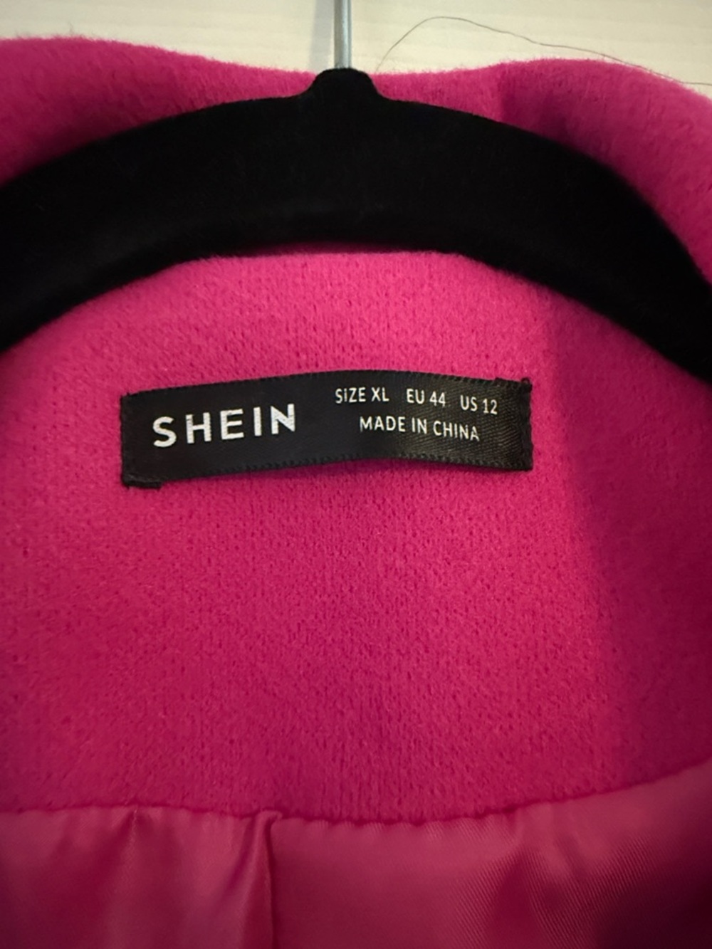SHEIN Hot Pink Coat with Orange Sleeves - Picture 2 of 3